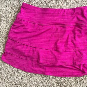 Athleta pink running skort (skirt with liner shorts). Women's medium.